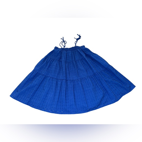 Crown & Ivy Colbaly Blue Mini Dress-Eyelet, Cottage, Coastal, Boho, Maximalist! - Picture 3 of 15